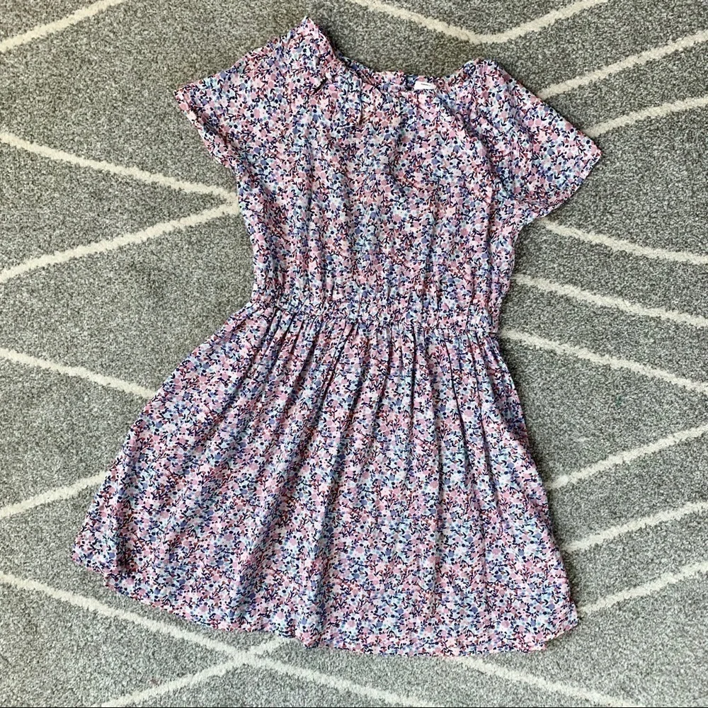 Carter’s Pink Floral Cotton A-line Dress 4-5